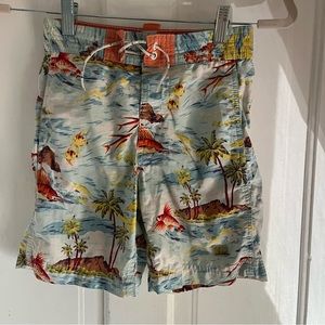 Gap Surf Boy's Swim Trunks size XS (4-5) tropical fish print